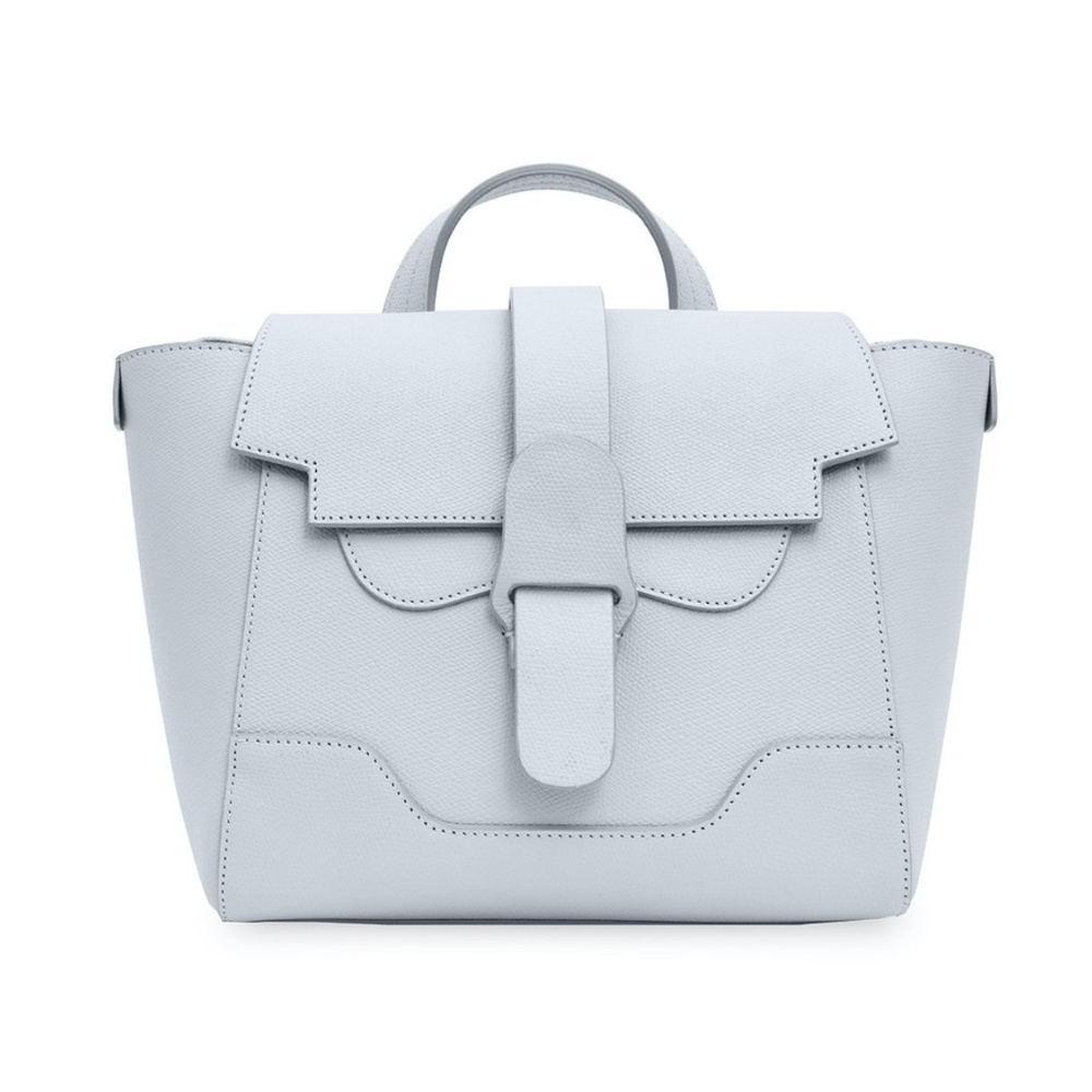 Senreve Mini Maestra in Pebbled Leather, Ice color